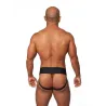 Mr B - Mister B Jockstrap en cuir Mister B Noir-Rouge